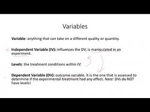 Defining and Measuring Variables