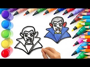 How To Draw cute Devil Drawing, Painting & Coloring For Kids and Toddlers_ Child Art 🐋🌈🎨