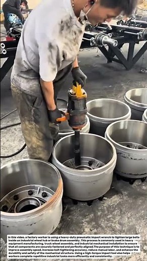 Smart Heavy-Duty Wheel Hub Tightening Technique | Fast Industrial Assembly Process.