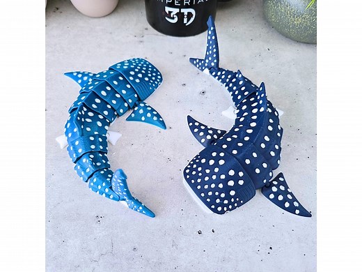 Articulated Whale Shark Flexi: 3D Printed Ocean Fidget Toy - Etsy