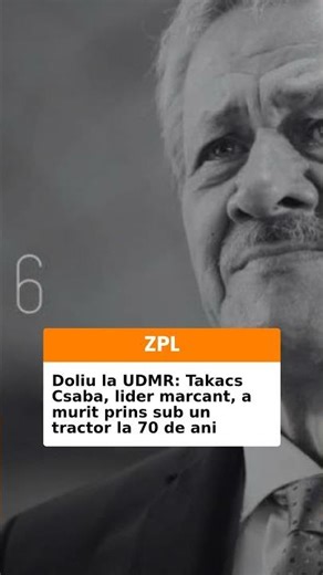 Doliu la UDMR: Takacs Csaba, lider marcant, a murit prins sub un tractor la 70 de ani
