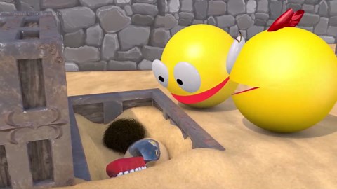 VE 🍿 | Pacman & Amazing Robot Team – 3D animation: Time sticker & shape shifter episode