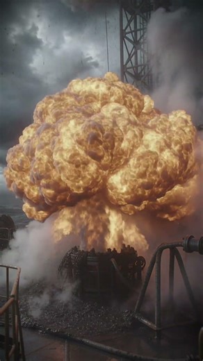 A $200 million structural failure... 🏗️🔥 #oilrig #industrial #scary