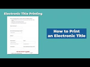 How To Print an Electronic Title