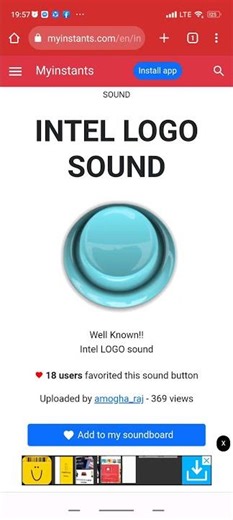 Intel Logo sound button! Link is in the description