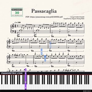 Passacaglia Piano by Georg Friedrich Handel – Easy Tutorial