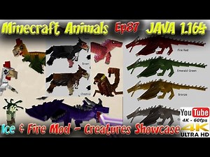 ICE and FIRE Mod 1.16.5 Showcase Dragons and Minecraft Creatures 1.16.5 Minecraft Animals Ep87