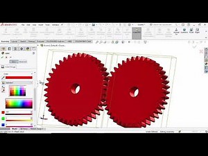 3D CAD Modeling of Spur Gears in solidworks | Motion Study