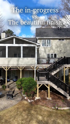 Marietta, GA Timbertech Deck Resurface and Screened-in Porch Build