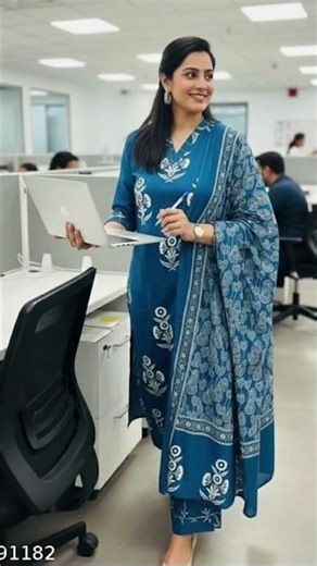 Latest fashion ✨cotton Kurthi for office wear ..✨✨😍#kurthisets #kurthicollection