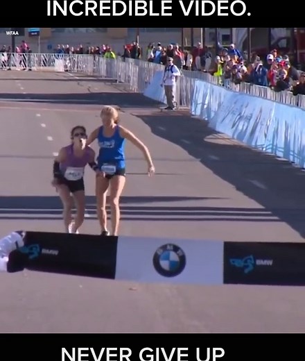 High School Runner Helps Chandler Self Cross Finish Line | Heartwarming Moment