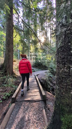 Teri Walzenbach | 🏕️ Backpacking+ Hiking 🥾 on Instagram: "Come hike the year in Washington with me—month by month. 📌 Save this for planning + send to your hiking buddy. Follow @the.trekking.mama for more PNW trails all year long. January — High Hut (South Cascades) Snowy sunrise, cozy hut vibes, winter magic. February — Boulder River Trail (North Cascades) Waterfalls, moss, and that deep green quiet. March — Hurricane Ridge (Olympic National Park) Snowshoeing with mountain views for days. Apr
