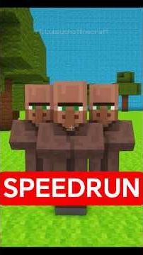 Villagers do Minecraft speedruns on wool