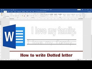 How to write Dotted letter or Trace letter
