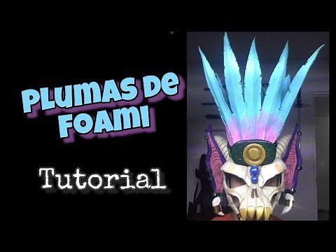 Tutorial de como hacer plumas de foami o goma eva / Quill foam