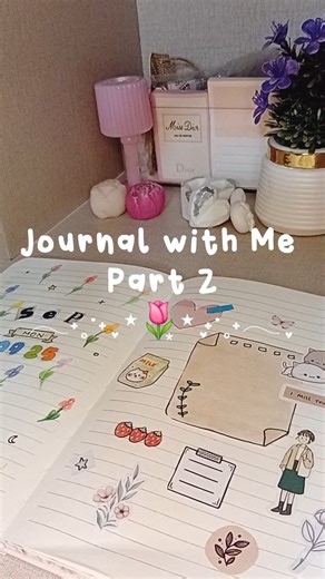 Journal with me using stickers🎀✨️ #sticker #kawaii #journal