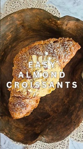 Easy bakery-style almond croissants in 30 minutes using Costco croissants! 🌰🥐