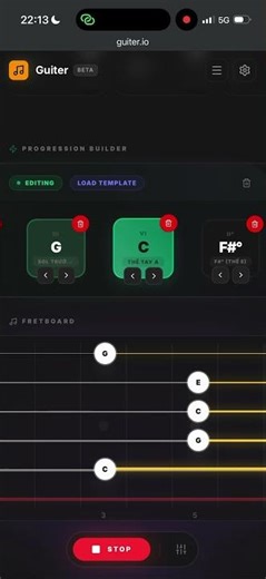 🎸 Chord Recognition & Ear Training – Guiter.io
