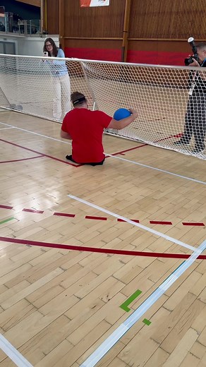 The noise the ball made hitting the other person 😭😂 @Life of a Mean Ween #goalball #paralympics #paris #fy #fypage #foryou #fyp