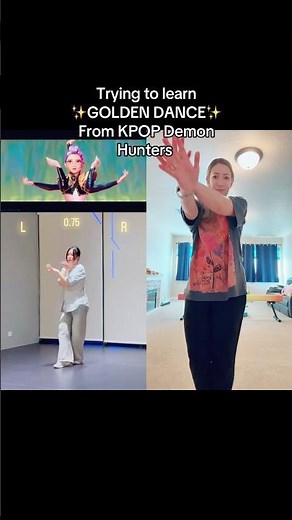 Trying the GOLDEN dance from KPop Demon Hunters 👏🏻 tutorial by @abby.by.ab