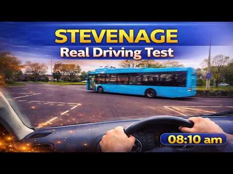 STEVENAGE Real Driving Test and Route | Episode 06 with Commentary | TIME 08:10 AM