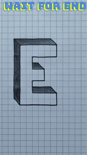3D Letter Drawing ✨ Part-10 | Easy Step by Step 3D Art Tutorial 🎨 #3dletterdrawing #shorts #art#10