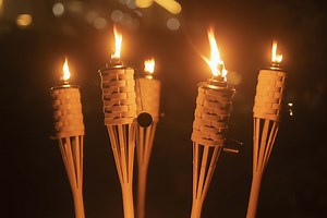 Watch ONETHATCH Bamboo Tiki Torch, Citronella Torches for Outdoor on Amazon Live