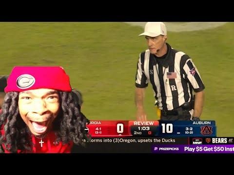 Georgia Fan LIVE Reaction To CONTROVERSIAL Game vs Auburn!! College Football Week 7