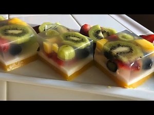 JELLY FRUIT CAKE WITH AGAR