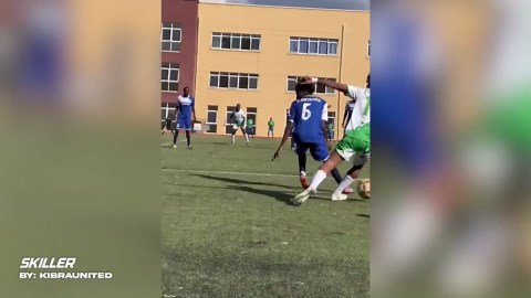 Street football duel at close range