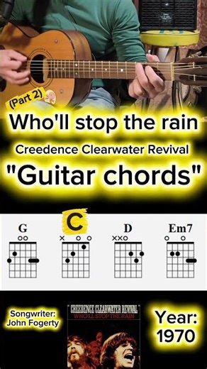 Who'll stop the rain (Creedence Clearwater Revival) TUTORIAL 🎸 (Part 2) #guitartutorial