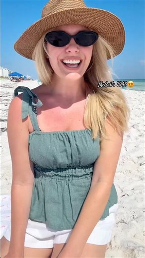 The best feeling! 🌊🧵🪡#summersewing #mccallspatterns #sewinglovers #summerfashion #sewingpatterns