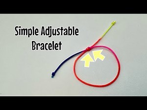 How to make an adjustable sliding knot bracelet - slide apart knot