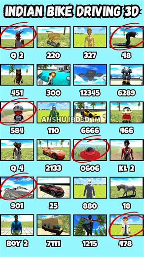 Only 7 Top Real code 💥 Indian bike driving 3d all new cheat code update + plugin cheat code