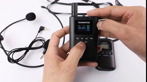 AGJ Wireless Tour Guide System, Tour Guide Headsets, Tour Guide Microphone 1 Transmitter 15 Receivers 1 Charger Simultaneous Interpretation System Court Church Translation System for Training Teaching