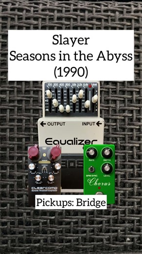 Clean guitar tone settings Mesa Mark V + Boss GE7 EQ: Metallica, Megadeth, Slayer, Anthrax and DOWN