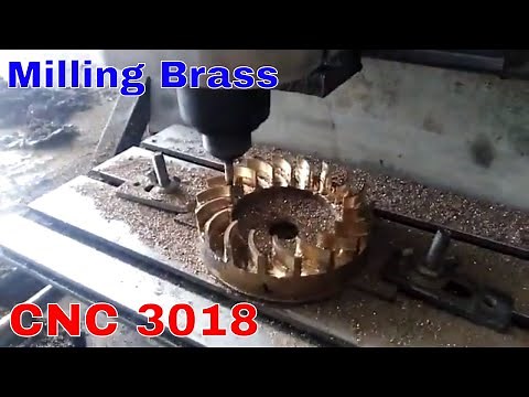 CNC Milling Brass on UPGRADED MINI CNC 3018|Cross Flow Turbine Runner Machining