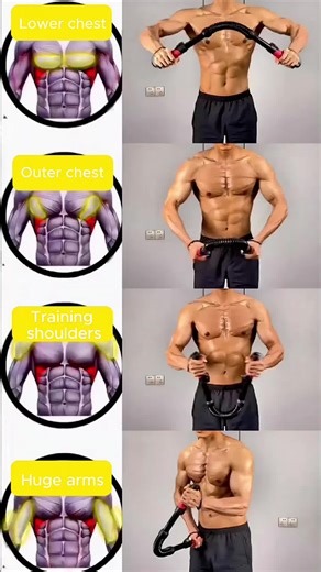 💯💪Arm strengthening exercises to build a lean, athletic physique #fitness #muscle #chest #mancuernas #músculo