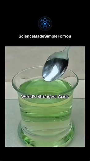 Science | Tech | History | Future | AI on Instagram: "The World's Strongest Acid — Way More Dangerous Than You'd Think ⚡😱 We usually just think of acids as "strong liquids"... but the most powerful acid on Earth isn't just strong — it's super destructive. Just one drop can melt metal. It can vaporize organic stuff. It doesn't just burn — it totally annihilates everything it touches. --- 💡 Why This Acid Is So Nuts: ✔ Strong enough to dissolve glass ✔ Can eat through steel in seconds ✔ Goes wild