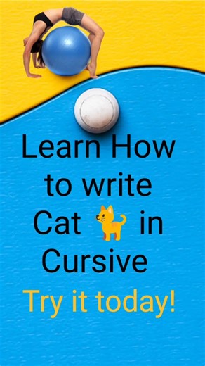 Write Cat 🐈 in Cursive । Easy Practice #handwriting #cursivewriting #art #viral #penstyles