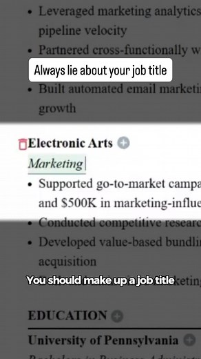 You should make up your job title. If it sounds like a marketing manager, does what a marketing manager does, and the impact is like a marketing manager… then you’re most likely a marketing manager. You don’t want your job title to limit you from getting the opportunities you should have.