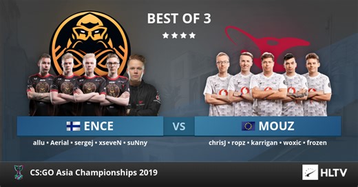 ENCE vs MOUZ at CS:GO Asia Championships 2019