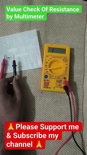 Value Check Of Resistance by Multimeter #value #check #resistance #multimeter #electrical #ytshorts