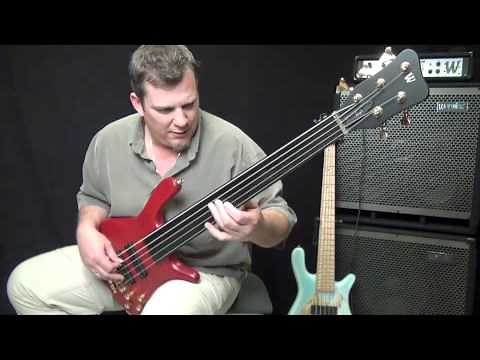 Warwick Streamer Stage 1 Fretless 5 String Bass Demo - Andy Irvine