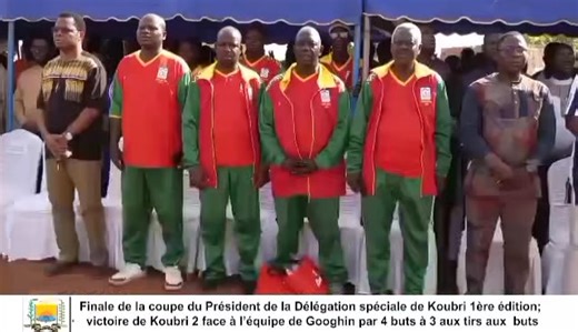Retour sur la finale de la Coupe de l’union et de la paix sous l'initiative du Président de la Délégation Spéciale (PDS) de Koubri, M. Samadé Léonard GOUGOU | Mairie de Ouagadougou officiel