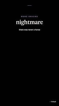 nightmare — The word that hides a demon, not a horse | Verbault #shorts