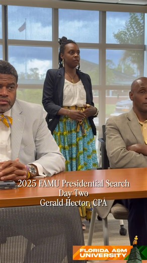 The search for the 13th president of FAMU continues! Day Two included presidential candidate Gerald Hector, CPA interviewing with our board of trustees along with meeting with faculty, staff, students, alumni, and our awesome community. 🐍 Let’s find our next leader! 🧡💚 #FAMUPresidentSearch #RattlerPride #FAMUForward | Florida A&M University