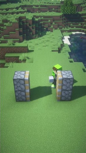 1x2 Basic Beginner Redstone Secrete Door. 😊 #machines #redstone #minecraft #cinematic #shaders