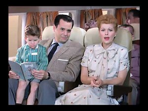 (COLORIZED) I Love Lucy Classic: Cuban Adventure with the Ricardos airplane scene