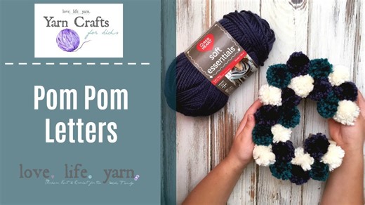 Pom Pom Letters Yarn Crafts for Kids